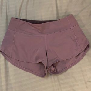 Purple lululemon speed up shorts 2.5” inseam